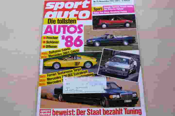 Deckblatt Sport Auto (11/1985)